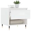 vidaXL Table basse blanc brillant 50x46x50 cm bois d&rsquo;ing&eacute;nierie