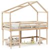 vidaXL Lit superpos&eacute; avec &eacute;chelle et toit sans matelas 90x200 cm