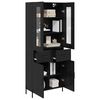 vidaXL Haut Armoire Ch&ecirc;ne noir 69,5 x 34 x 180 cm Bois d'ing&eacute;nierie
