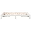 vidaXL Cadre de lit sans matelas blanc 135x190 cm bois de pin massif