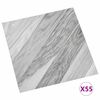 vidaXL Planches de sol 55 pcs Gris 5,11 m&sup2; PVC