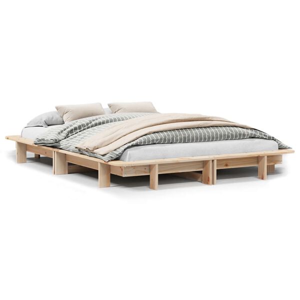 vidaXL Cadre de lit sans matelas 140x200 cm bois massif de pin