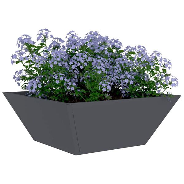 vidaXL Cache-pot de jardin Anthracite 40 x 40 x 15 cm