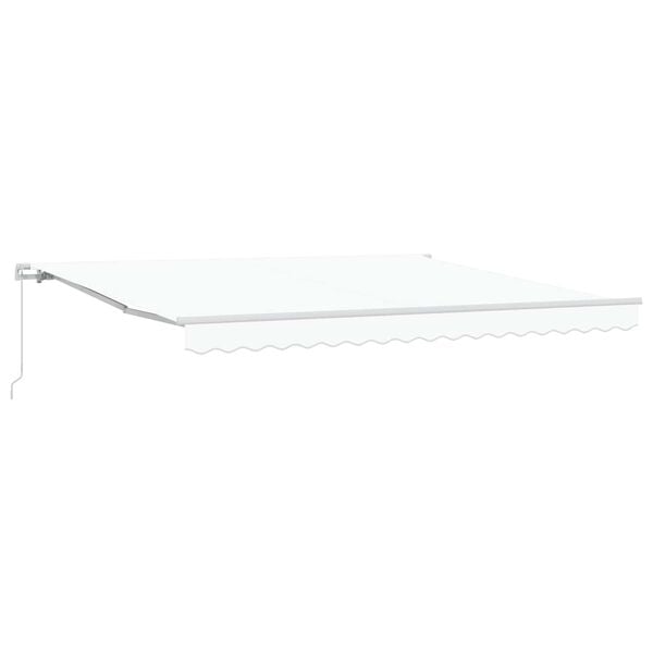vidaXL Auvent Rétractable Blanc 400 × 300 cm Polyester