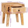 vidaXL Table d'appoint Marron 40 x 32 x 46 cm Bois de mangue massif