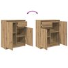 vidaXL Buffet avec tiroir ch&ecirc;ne artisanal 71x35x84 cm bois ing&eacute;nierie