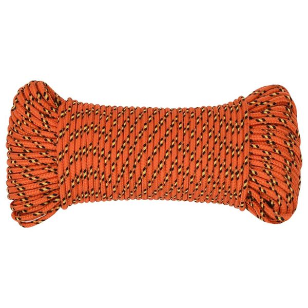 vidaXL Corde de bateau Orange 3 mm 50 m Polypropylène