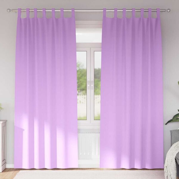 vidaXL Rideaux occultants avec anneaux 2 pcs Violet 260 x 140 cm