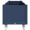 vidaXL Jardini&egrave;re &agrave; roulettes bleu gris 240x50x54 cm PP