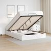 VidaXL Cadre de lit ottoman avec matelas blanc 140x200 cm similicuir