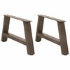 vidaXL Pieds de table basse en forme de A, 2 pi&egrave;ces, 70 x (30-31) cm, acier