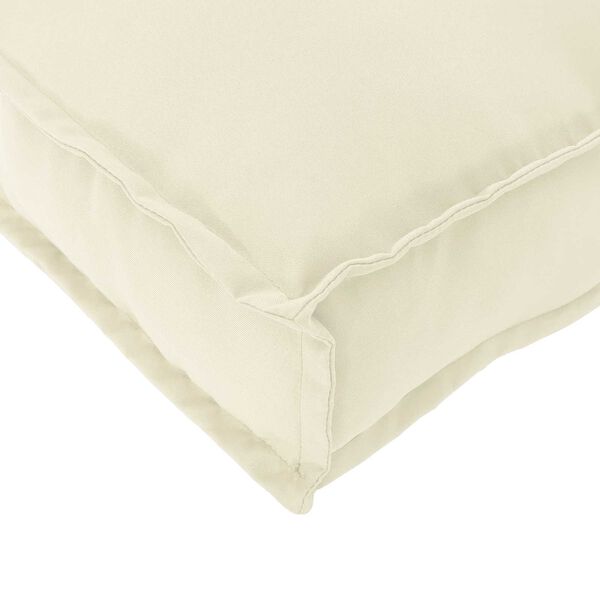 vidaXL Set de coussins de palette 2 pcs Crème Tissu Oxford