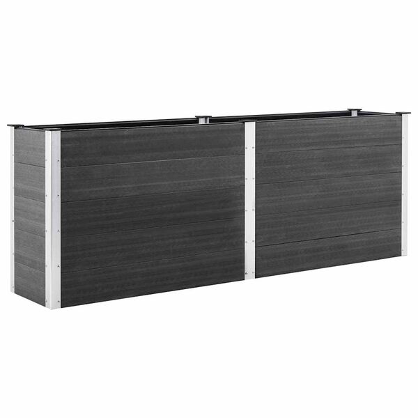vidaXL Lit surélevé de jardin 250x50x91 cm WPC Gris