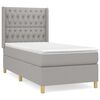 vidaXL Sommier &agrave; lattes de lit avec matelas Gris clair 100x200cm Tissu