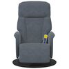 vidaXL Fauteuil inclinable de massage repose-pied gris fonc&eacute; velours