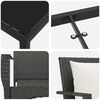 vidaXL Ensemble de salle &agrave; manger pour jardin 3 pcs Noir polyrotin