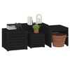 vidaXL Ensemble de boîtes de jardin 4 pcs noir bois de pin massif