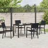 vidaXL Ensemble de salle &agrave; manger pour jardin 5 pcs Noir
