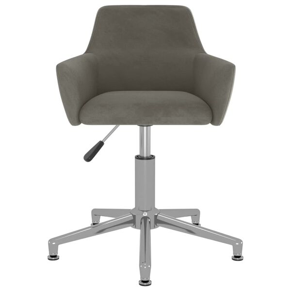 vidaXL Chaises pivotantes &agrave; manger lot de 4 Gris fonc&eacute; Velours