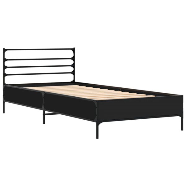 vidaXL Cadre de lit sans matelas noir 90x190 cm