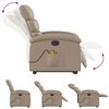 vidaXL Fauteuil inclinable de massage électrique cappuccino similicuir