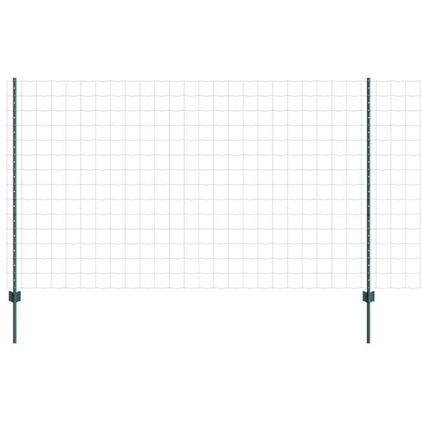 vidaXL Cl&ocirc;ture avec poteau Vert 1,4 x 10 m Acier et PVC