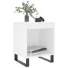 vidaXL Tables de chevet 2 pcs blanc 40x35x50 cm bois d&rsquo;ing&eacute;nierie