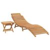 vidaXL Transat 2 pcs Marron 198 x 55 x 58,5 cm Bois de teck massif