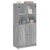 vidaXL Buffet haut avec portes gris sonoma 68x37x142cm bois ing&eacute;nierie