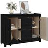 vidaXL Buffet Noir 100x35x74 cm Bois massif de pin