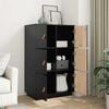 vidaXL Buffet haut Noir 67x40x108,5 cm Bois massif de pin