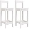 vidaXL Chaises de bar lot de 2 blanc 40x41,5x112 cm bois de pin solide