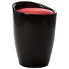 vidaXL Tabouret de rangement Noir et rouge Similicuir