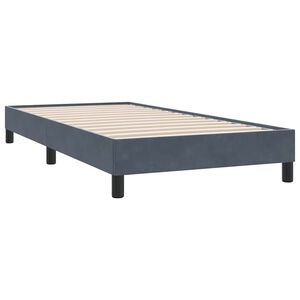 vidaXL Cadre de lit sans matelas gris fonc&eacute; 90x220 cm velours
