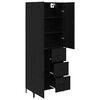 vidaXL Haut Armoire Ch&ecirc;ne noir 69,5 x 34 x 180 cm Bois d'ing&eacute;nierie
