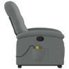 vidaXL Fauteuil de massage inclinable Gris fonc&eacute; Tissu