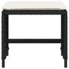 vidaXL Tabourets de jardin et coussins lot de 4 noir 41x41x36 cm rotin