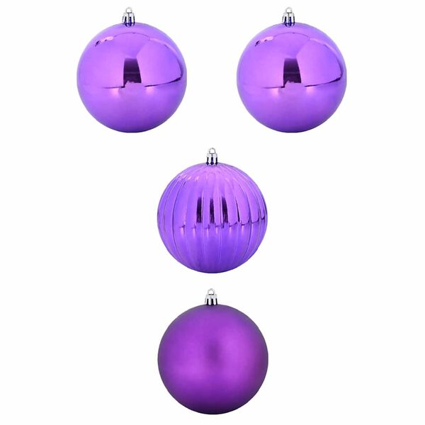 vidaXL Ensemble de Boules de No&euml;l XXL 4 pcs Lilas Plastique