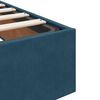 vidaXL Cadre de lit ottoman avec matelas bleu fonc&eacute; 100x200 cm velours