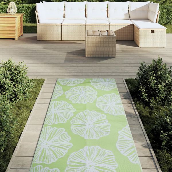 vidaXL Tapis d'ext&eacute;rieur ARAKIL vert 80x250 cm PP