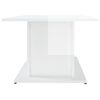 vidaXL Table basse blanc brillant 102x55,5x40 cm bois d'ingénierie