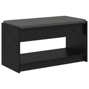 vidaXL Banc d'entr&eacute;e Ch&ecirc;ne Noir 83 x 38 x 45 cm