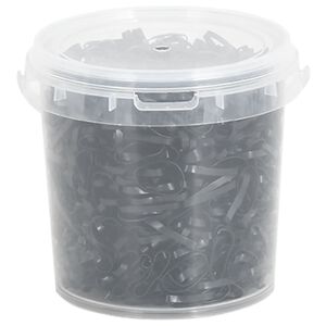 vidaXL Bandes tress&eacute;es pour chevaux 1500 pcs silicone noir