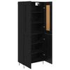 vidaXL Haut Armoire Ch&ecirc;ne noir 69,5 x 34 x 180 cm Bois d'ing&eacute;nierie