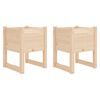 vidaXL Jardinières 2 pcs 40x40x52,5 cm Bois massif de pin