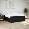 vidaXL Sommier &agrave; lattes de lit avec matelas Noir 180x200 cm Tissu