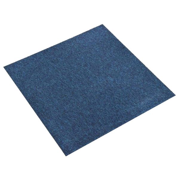 vidaXL Tapis 20 pcs Bleu fonc&eacute; 50 x 50 cm 100% Polypropyl&egrave;ne