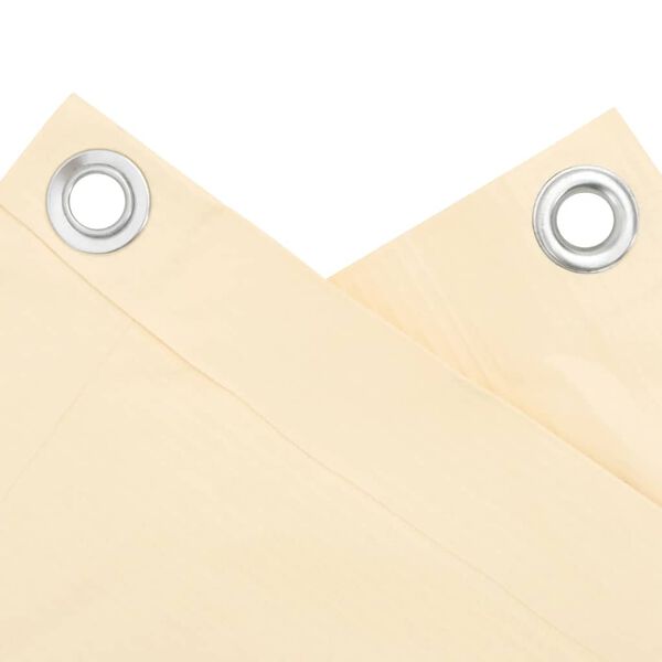 vidaXL &Eacute;cran d'intimit&eacute; de balcon cr&egrave;me 500x120 cm PVC
