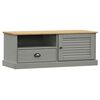 vidaXL Meuble TV VIGO gris 106x40x40 cm bois massif de pin