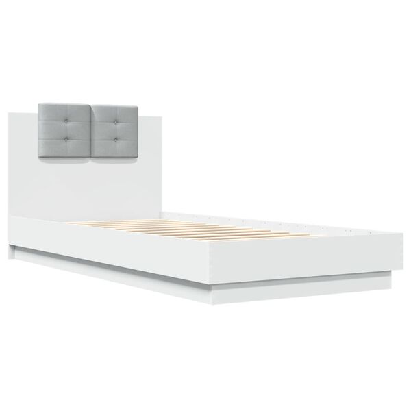 vidaXL Cadre de lit sans matelas blanc 100x200 cm